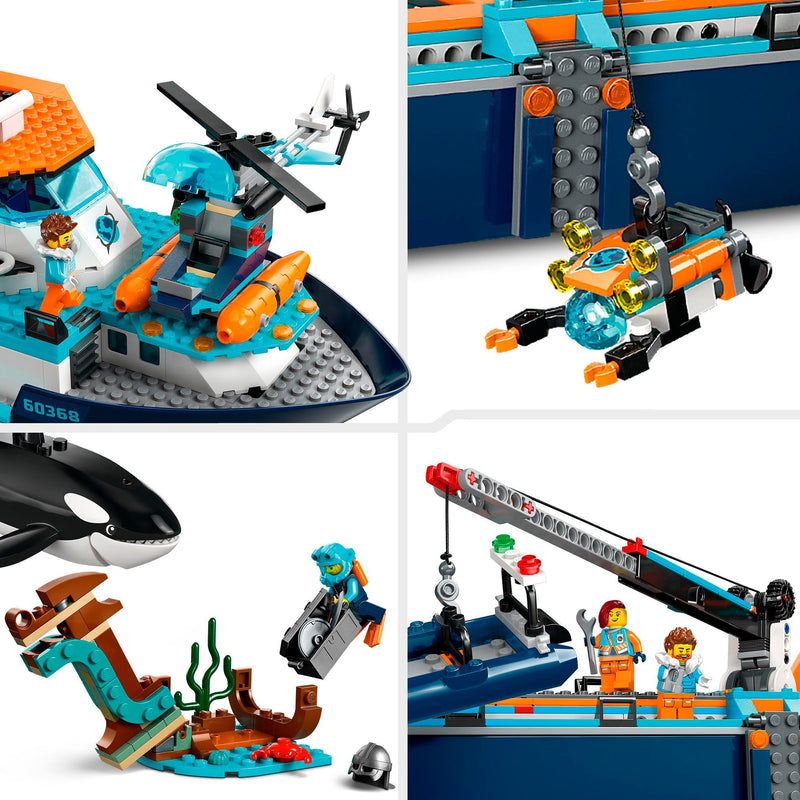 Afbeelding laden in galerijviewer, Lego city - poolonderzoeksschip constructiespeelgoed (60368)
