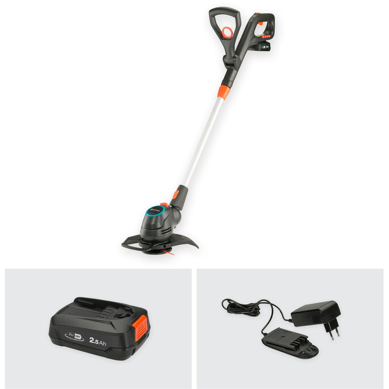 Afbeelding laden in galerijviewer, Gardena comfortcut 23 18v p4a set grastrimmer (grijs oranje, 14701-20, accu inbegrepen)
