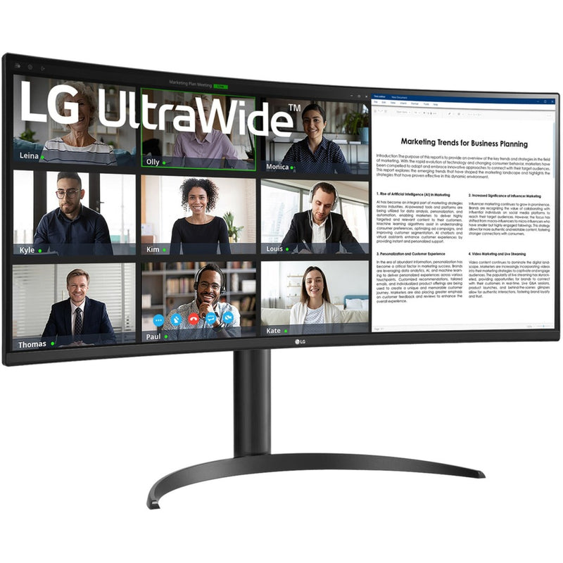 Afbeelding laden in galerijviewer, Lg ultrawide 34wr50qk-b 34 curved monitor (zwart, 2x hdmi, displayport)
