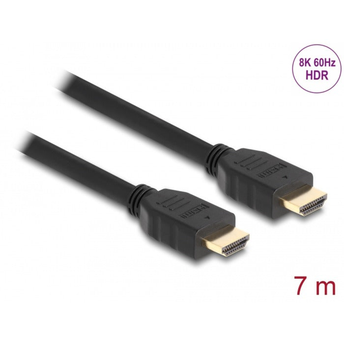 Afbeelding laden in galerijviewer, Delock high speed hdmi kabel (zwart, 7 meter, 8k 60hz, 48 gbps)
