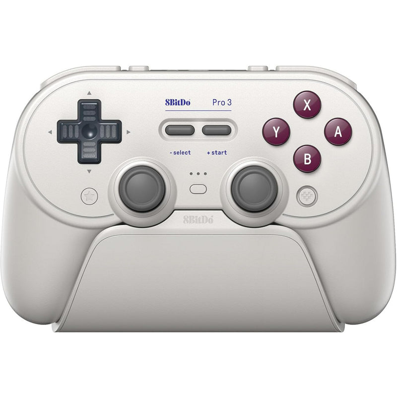 Afbeelding laden in galerijviewer, 8bitdo pro 3 bluetooth gamepad (lichtgrijs rood, switch 1 2, pc, android, 2.4 ghz bluetooth usb)
