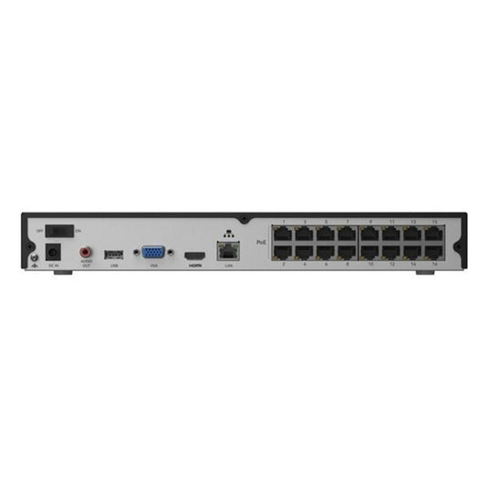 Reolink rp-pn16-nhd, 16-kanaals poe nvr netwerk video recorder (zwart)