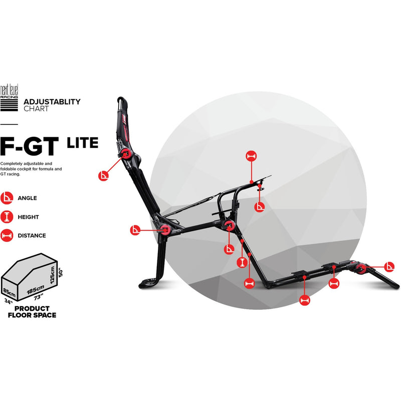 Afbeelding laden in galerijviewer, Next level racing f-gt lite foldable racing simulator (zwart rood)

