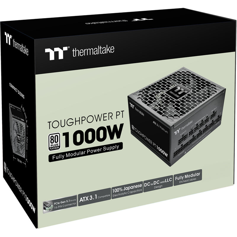 Afbeelding laden in galerijviewer, Thermaltake toughpower pt modulaire 1000 watt voeding (1x 12v-2x6, 2x pcie)
