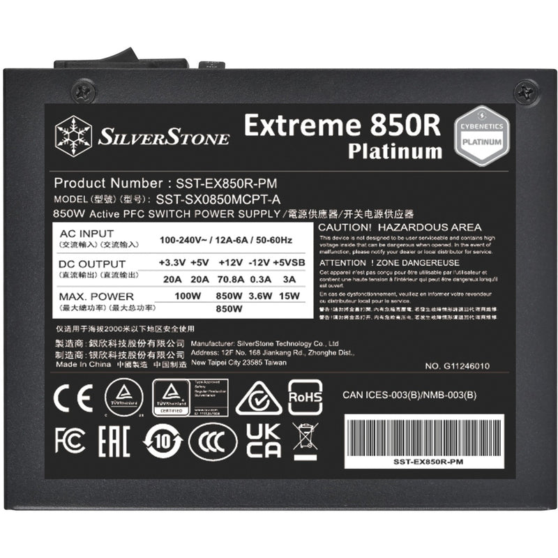 Afbeelding laden in galerijviewer, Silverstone sst-ex850r-pm modulaire 850 watt voeding (zwart, 2x pcie)
