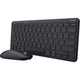 Trust lyra multi-device wireless keyboard mouse desktopset (zwart, us lay-out (qwerty), scissor switches, 65%, 800 - 1.600 dpi, 2,4 ghz usb, bluetooth)