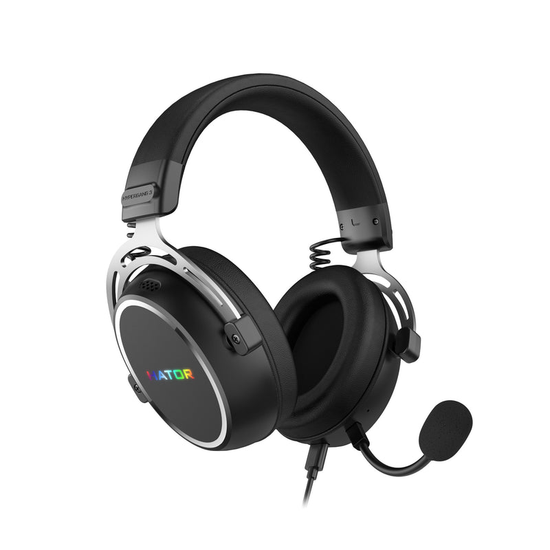 Afbeelding laden in galerijviewer, Hator hypergang 3 usb over-ear gaming headset (zwart, rgb, 7.1 virtual surround, usb bluetooth)
