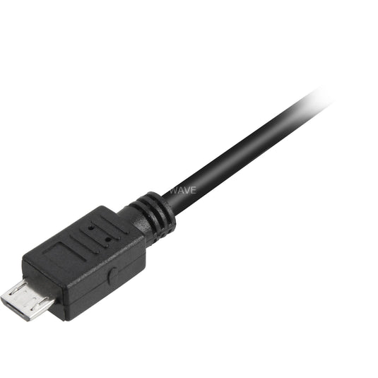 Sharkoon usb-a 2.0 > micro usb-b kabel (zwart, 2 meter)