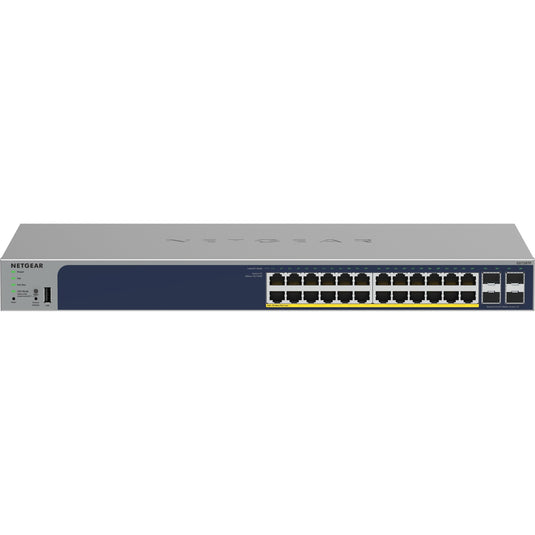 Netgear 24-port gigabit ethernet poe+ smart switch with 4 sfp ports (gs728tpv3)
