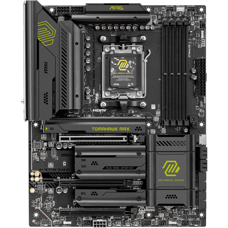 Afbeelding laden in galerijviewer, Msi mag b850 tomahawk max wifi socket am5 moederbord (raid, 5gb-lan, wi-fi 7, bt, sound, atx)
