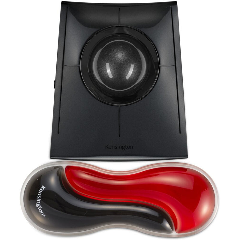 Afbeelding laden in galerijviewer, Kensington slim duo gel mouse trackball wrist rest polssteun (rood zwart)
