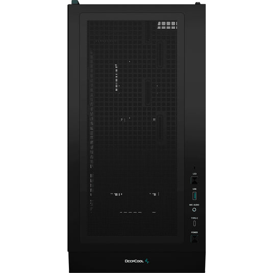 Deepcool ch560 midi tower behuizing (zwart | 1x usb-a | 1x usb-c | rgb | window)
