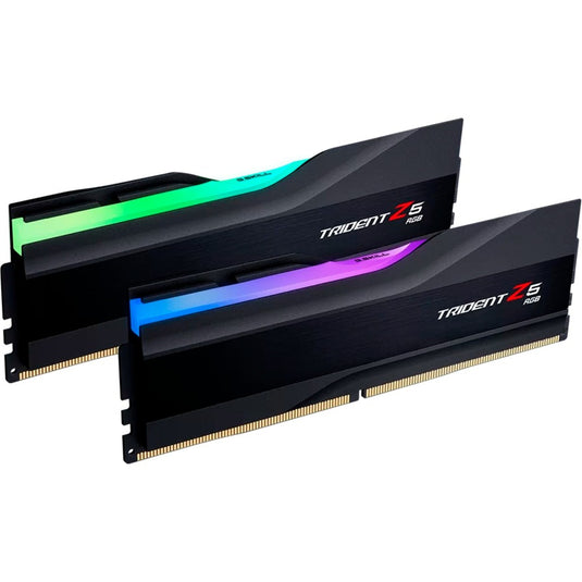 G.skill 64 gb ddr5-6000 kit werkgeheugen (zwart, f5-6000j3636f32gx2-tz5rk, trident z5 rgb, xmp)