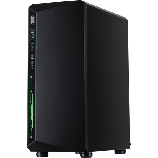 Inter-tech c-3 saphir midi tower behuizing (zwart | 3x usb-a | window)