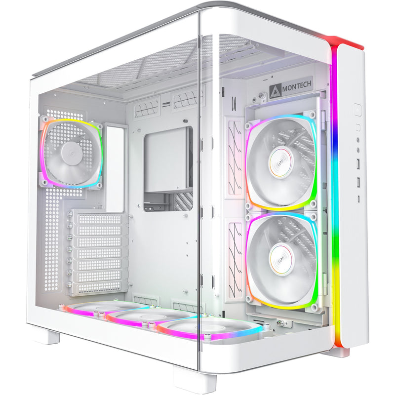 Afbeelding laden in galerijviewer, Montech king 95 pro midi tower behuizing (wit | 2x usb-a | 1x usb-c | rgb | tempered glass)
