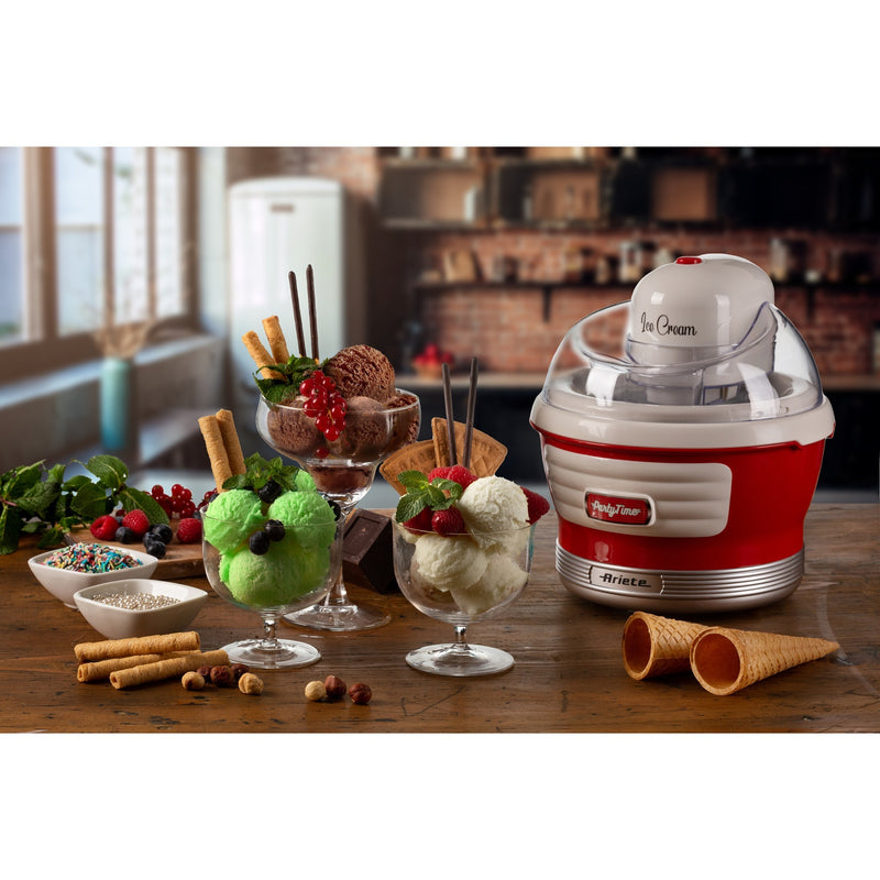 Afbeelding laden in galerijviewer, Ariete party time ijsmachine 0643 00 (rood wit)
