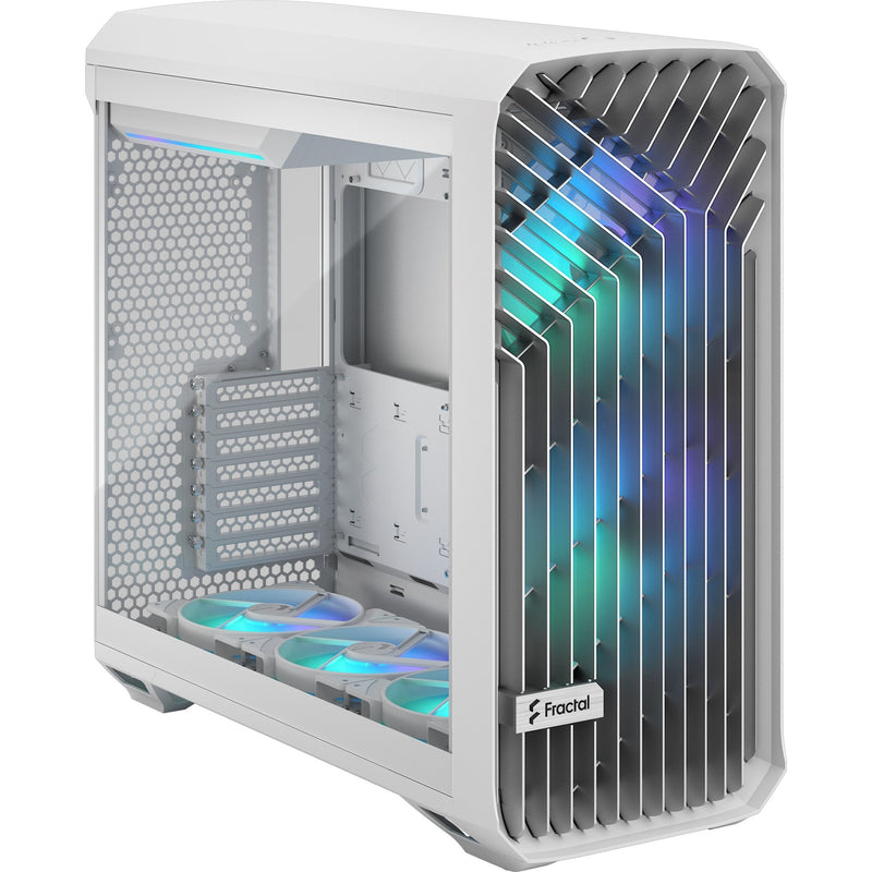 Afbeelding laden in galerijviewer, Fractal design torrent white rgb tg clear tint midi tower behuizing (wit | 2x usb-a | 1x usb-c | rgb | window)
