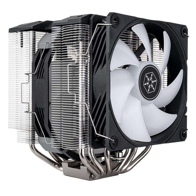Afbeelding laden in galerijviewer, Silverstone sst-hyd140-argb cpu-koeler (4-pins pwm fan-connector, 4-1 pin argb (5v led))
