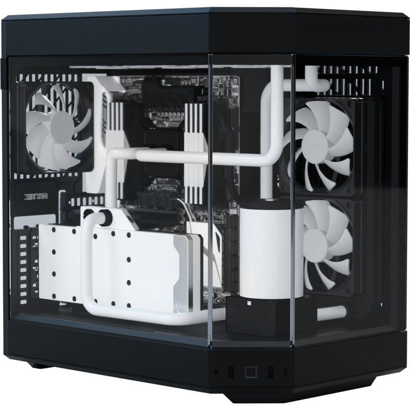 Afbeelding laden in galerijviewer, Hyte y60 midi tower behuizing (zwart | 3x usb-a | tempered glass)

