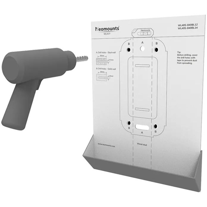 Afbeelding laden in galerijviewer, Neomounts wl40s-840bl14 select tv wandsteun standaard (zwart)
