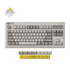 Keychron r3-m4 qmk wireless mechanical keyboard (grijs, us lay-out (qwerty), super banana, 80% (tkl), rgb, cherry pbt, hot swap, 2.4 ghz bluetooth 5.3 usb-c)