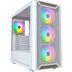 Montech xr wood midi tower behuizing (wit | 1x usb-a | 1x usb-c | rgb | window)