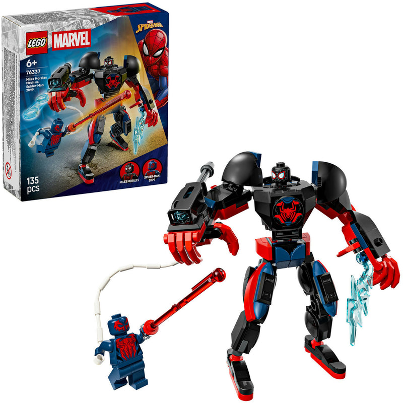 Afbeelding laden in galerijviewer, Lego marvel super heroes - miles morales mecha vs. spider-man 2099 constructiespeelgoed (76337)
