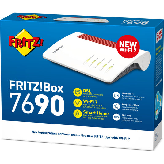 Fritz! box 7690 edition international mesh router (wit)