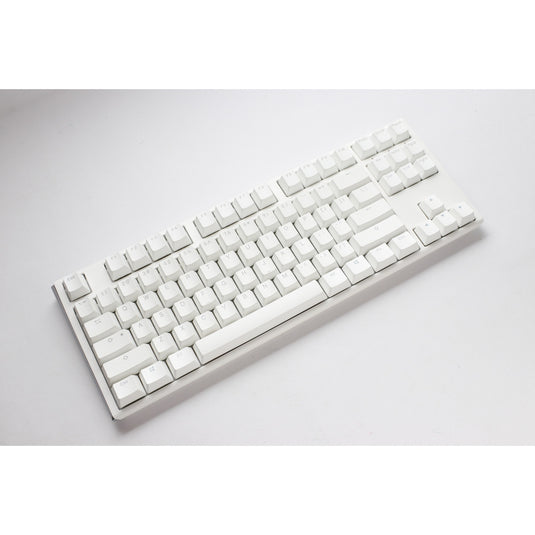 Ducky one 3 classic pure white tkl rgb mechanisch toetsenbord (wit, us lay-out (qwerty), cherry mx silent red, 80% (tkl), rgb leds, double-shot pbt, hot-swappable, quack mechanics)