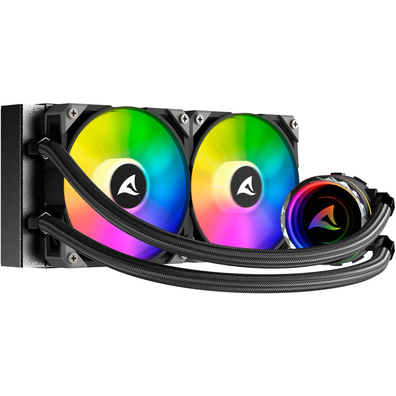 Afbeelding laden in galerijviewer, Sharkoon s80 rgb waterkoeling (zwart, 4-pins pwm fan-connector)
