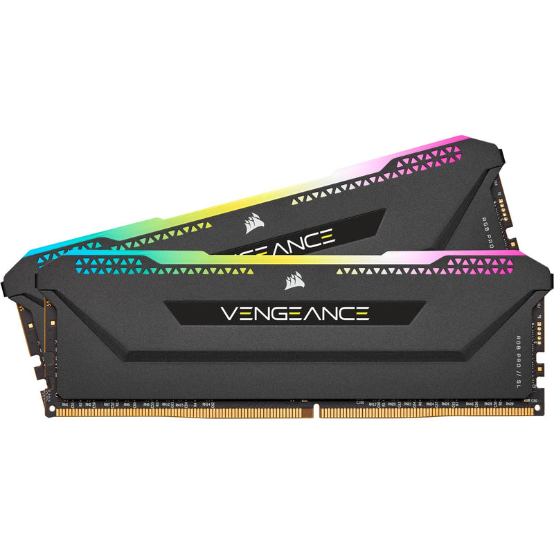 Afbeelding laden in galerijviewer, Corsair vengeance rgb pro sl 16 gb ddr4-3200 (2x 8 gb) werkgeheugen (zwart, cmh16gx4m2e3200c16, xmp 2.0)
