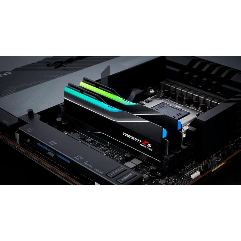 Afbeelding laden in galerijviewer, G.skill 32 gb ddr5-6400 (2x 16 gb) kit werkgeheugen (zwart, f5-6400j3239g16gx2-tz5nr, trident z5 neo rgb, expo)
