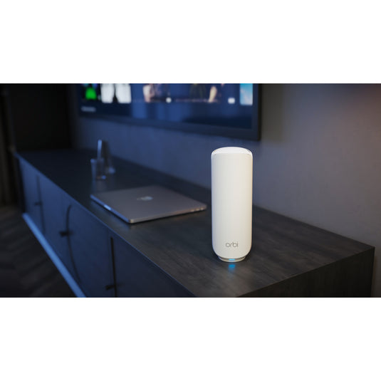 Netgear orbi 370 serie dual-band wifi 7-mazig uitbreidingssatelliet mesh router (wit)