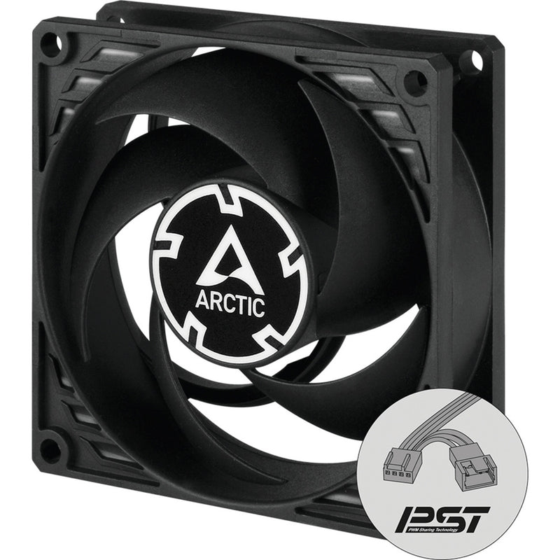 Afbeelding laden in galerijviewer, Arctic p8 pwm pst case fan (zwart, 80 x 80 x 25 mm)
