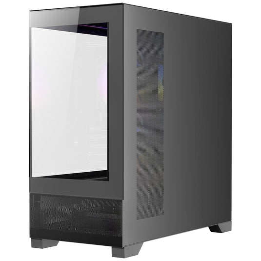 Antec cx500m rgb mini tower behuizing (zwart | 3x usb-a | tempered glass)