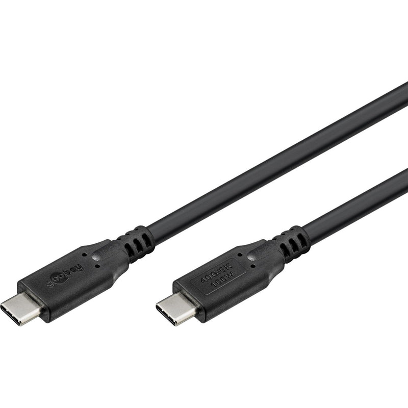 Afbeelding laden in galerijviewer, Goobay usb-c 4.0 > usb-c kabel (zwart, 2 meter)
