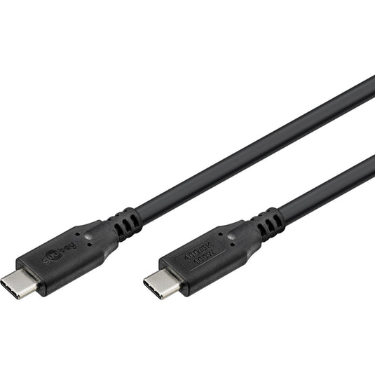Goobay usb-c 4.0 > usb-c kabel (zwart, 2 meter)