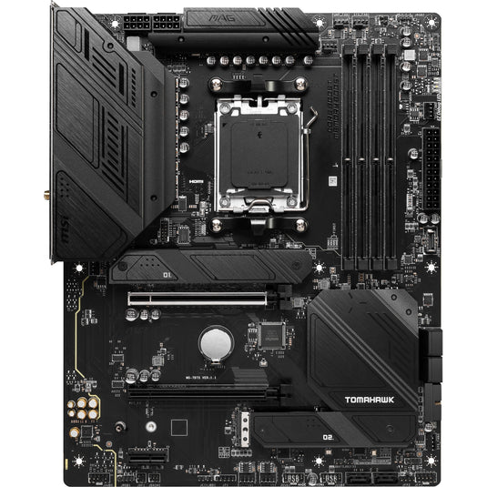 Msi mag b650 tomahawk wifi socket am5 moederbord (zwart, raid, 2.5 gb-lan, wi-fi 6e, bt, sound, atx)