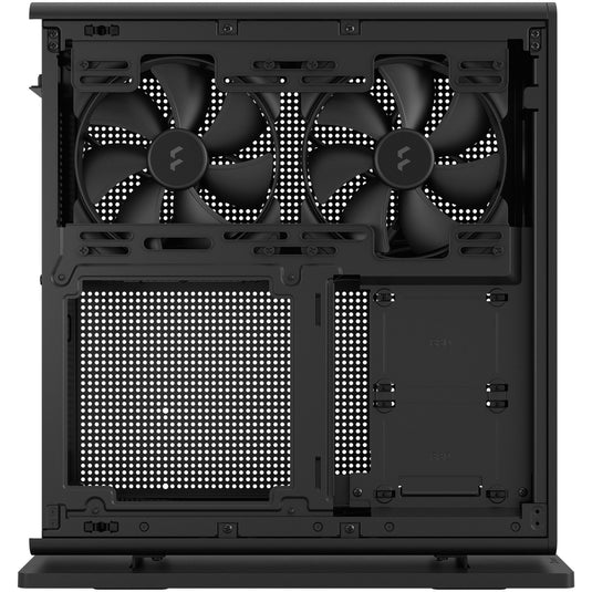 Fractal design ridge black mini tower behuizing (zwart | 2x usb-a | 1x usb-c)