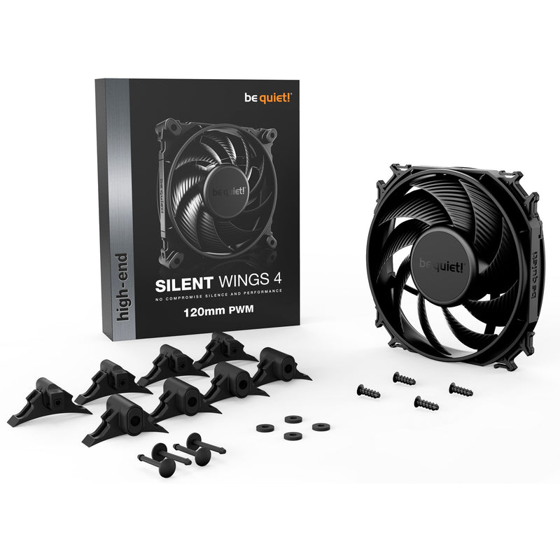 Afbeelding laden in galerijviewer, Be quiet! silent wings 4 pwm case fan (zwart, 120 x 120 x 25 mm)
