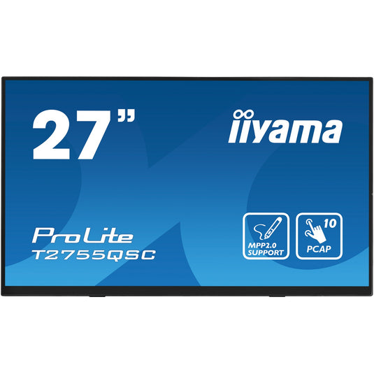 Iiyama prolite t2755qsc-b1 27 touchscreen monitor (zwart, 1x displayport, 1x hdmi, 2x usb-a)
