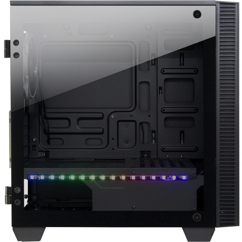 Afbeelding laden in galerijviewer, Inter-tech x-608 infinity micro midi tower behuizing (zwart | 1x usb-a | 1x usb-c | rgb | window)
