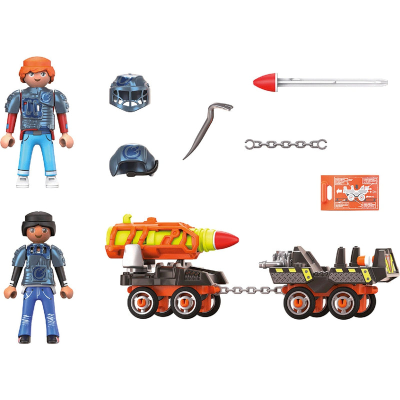 Afbeelding laden in galerijviewer, Playmobil dino rise - dino mine raket kart constructiespeelgoed (70929)
