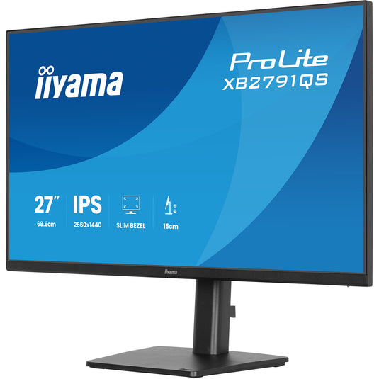 Iiyama prolite xb2791qs-b1 27 monitor (zwart (mat), hdmi, displayport, audio)