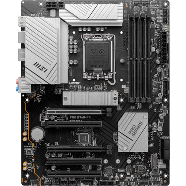 Msi pro b760-p ii socket 1700 moederbord (zwart, raid, 2,5gb-lan, sound, atx)