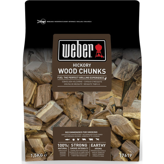 Weber hickory houtblokjes aromahout (1,5 kg)