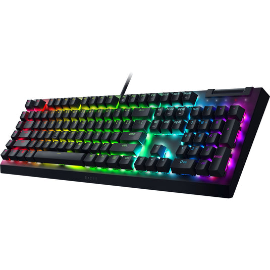Razer blackwidow v4 x, gaming toetsenbord (zwart, us lay-out, green, rgb leds, doubleshot abs)
