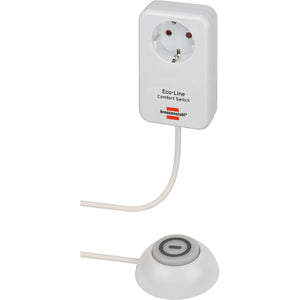 Brennenstuhl eco-line comfort switch adapter stekkerdoos (wit)