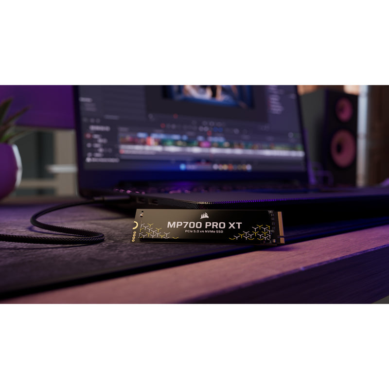 Afbeelding laden in galerijviewer, Corsair mp700 pro xt 1 tb ssd (zwart, pcie gen5 x4 nvme 2.0, m.2 2280, 3d tlc nand)
