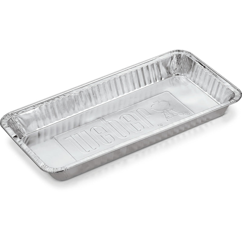 Afbeelding laden in galerijviewer, Weber lekbakjes druipschaal (zilver, 5 stuks)
